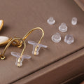 Back Plug Silicone Transparent Plastic Eardrops Stud Earrings - Frisbee Earplug MegaBDM