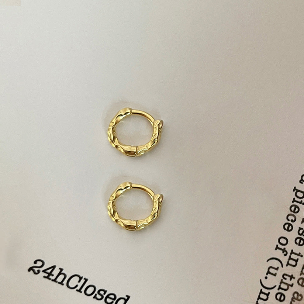 Niche High-grade Ear Bone Sterling Sier Rings - Small Irregular Ear Clip (Copper Plating Gold) MegaBDM