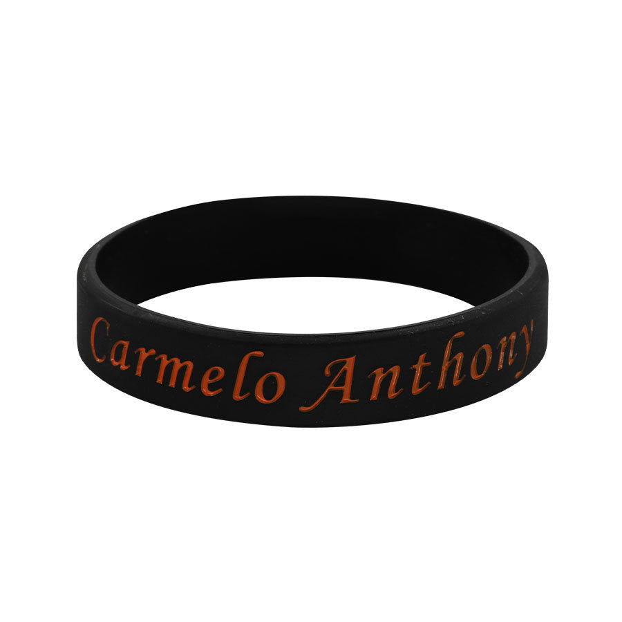 Star Concave Thickened Silicone Kobe James Basketball Bracelet - Anthony-Black MegaBDM