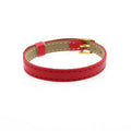 Buckle Imitation Leather Hand Strap Stitching Letter Drop Bracelet - 8mm Imitation Leather-Red Gold Buckle MegaBDM