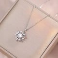 Female Minority Fashion Design Rotating Bauhinia Zircon Flower Necklace - X1752 MegaBDM