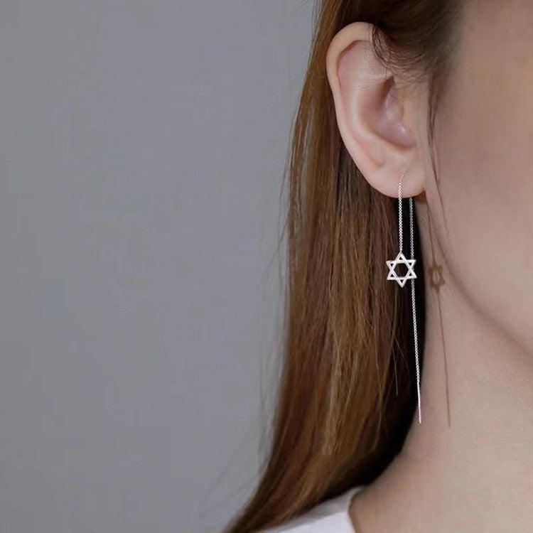 Star Tide Sier Elegant Simple Fashionable Ear Line MegaBDM