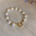 French Retro Smiley Face Bamboo Artificial Jade Personality Trendy Light Bracelets - 17# Bracelet-Gold (Real Gold Plating) MegaBDM