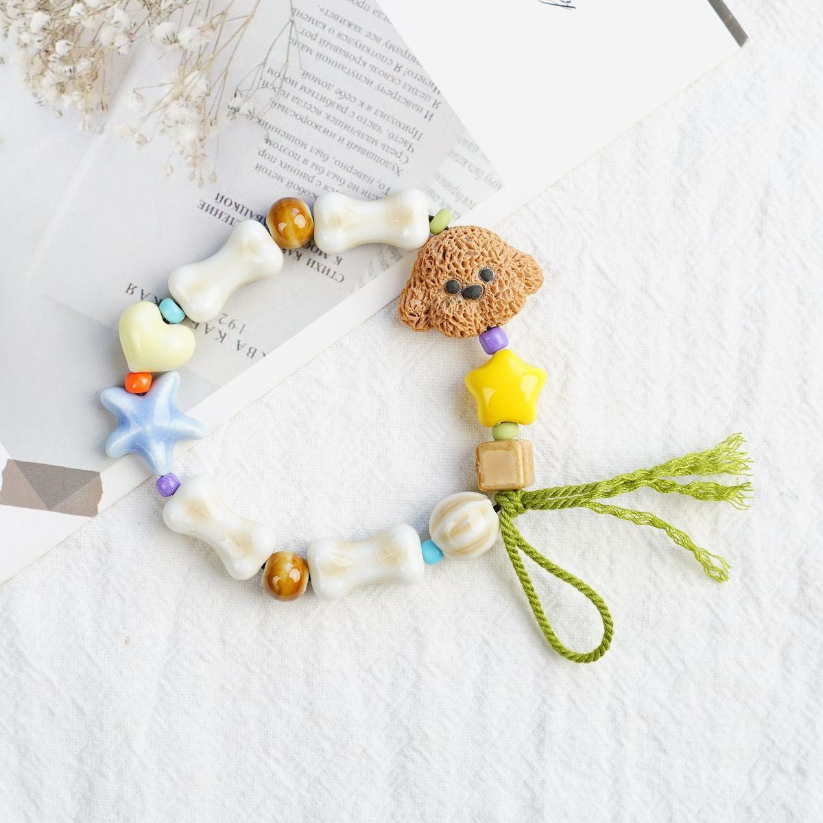 Women's Ceramic Beaded Fresh Antique Ethnic Style Simple For Summer Bracelets - 1687-03 Little Coffee MegaBDM
