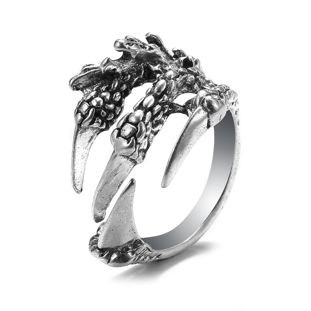 Knuckle Female Personality Rose Skull Spider Rings - THA336-02 / Adjustable Opening MegaBDM