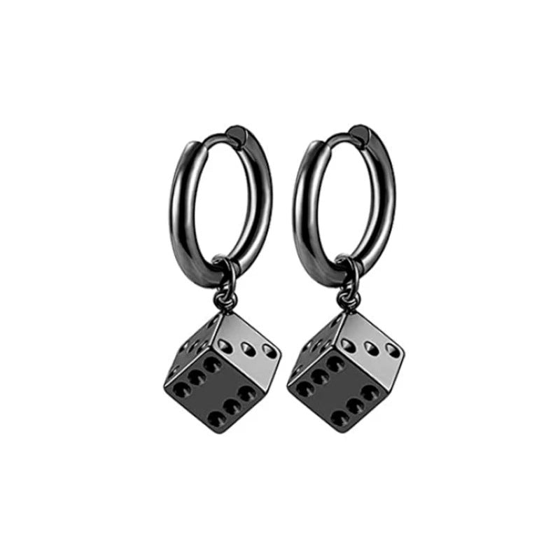 Xi Sieve Ear Clips Eardrops Geometry Earrings - Ear Clip Sieve Black MegaBDM