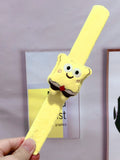 Children's Plush Cartoon Pop Cute Sun Flower Couple Female Dinosaur Slap Bracelet - 98# SpongeBob MegaBDM