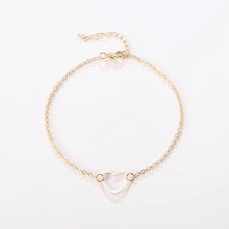 Simple Fashion Personality Heart Heart-shaped Refreshing Bracelet - Gold MegaBDM