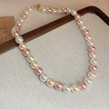 French Laziness Pearl Female Niche High Necklaces - 32# Necklace-Pink-10mm MegaBDM