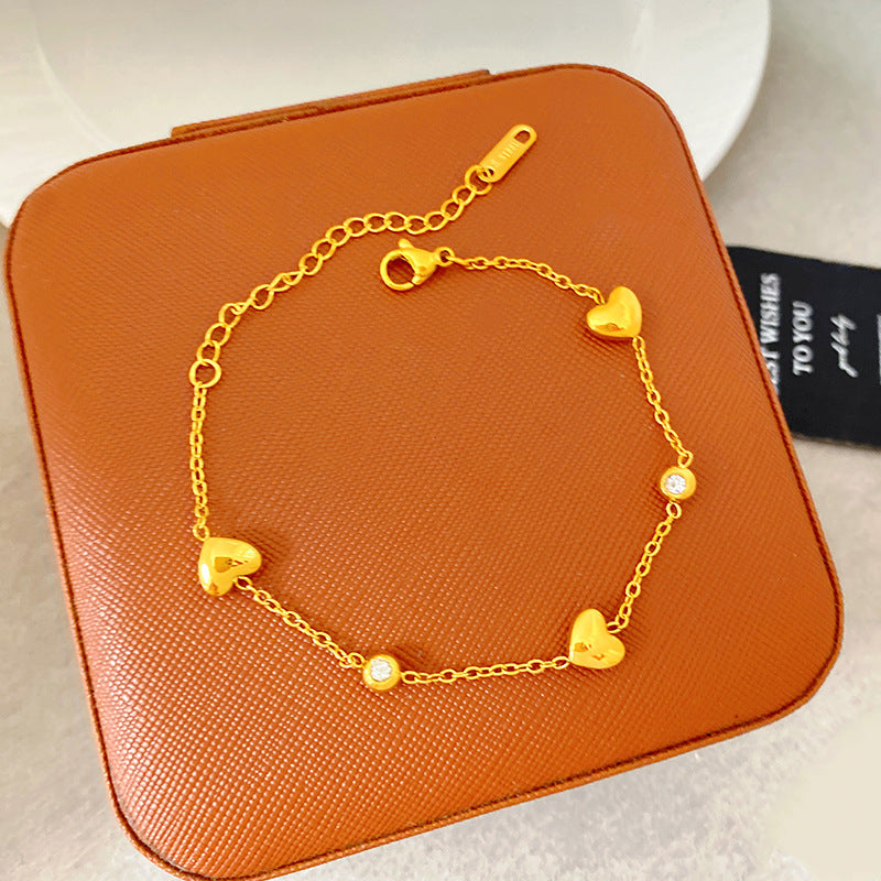 Light Luxury Micro Inlaid Zircon Woven Wire Mesh Fashion Temperament Bracelet - B532 MegaBDM