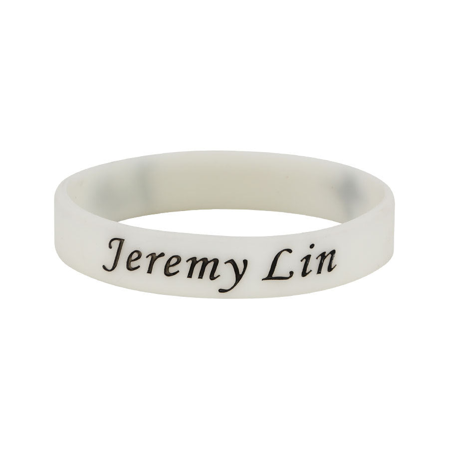 Star Concave Thickened Silicone Kobe James Basketball Bracelet - Lin Shuhao-Luminous White MegaBDM