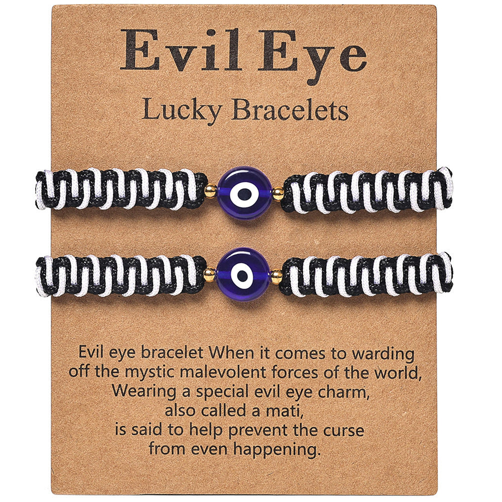 Handmade Woven Devil's Eye Jade Thread Fashion Unisex Bracelet - Devil's Eye Card 6 MegaBDM