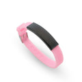 Soft Silicone Wristband Fashion Simple Couple Can Carve Writing Stainless Bracelet - Pink MegaBDM