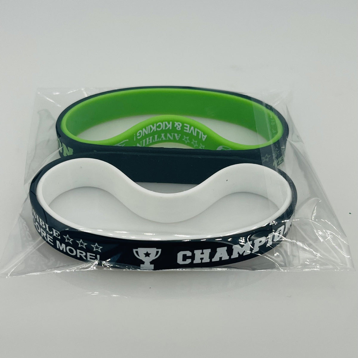 Football Silicone Sports Party Rubber Wrist Band Group Competition Fans Bracelet - 4 Stacked Packages MegaBDM