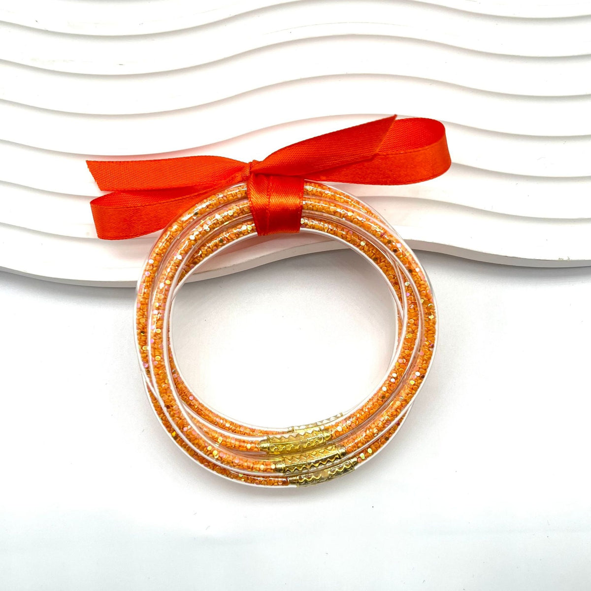 Glamorous Fashion Silicone Bright Simple Couple Bracelets - Orange MegaBDM