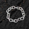 Men's Steel Cross Chain O-shaped Titanium Fashion Bracelets - Steel Color (Width 12mm) / Bracelet 7 Inches (Length 18cm) MegaBDM