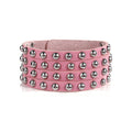 Fashion Twist Leather Cool Punk Rock Bracelet - Pink MegaBDM