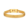 Men's Stainless Steel Keel Chain Trendy Hip Hop Bracelets - Golden 19cm MegaBDM