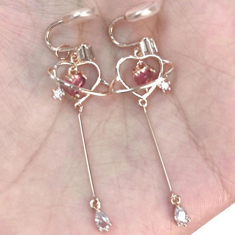 Women's Face For Design Tassel Long Graceful Earrings - 0855 Ear Clip MegaBDM