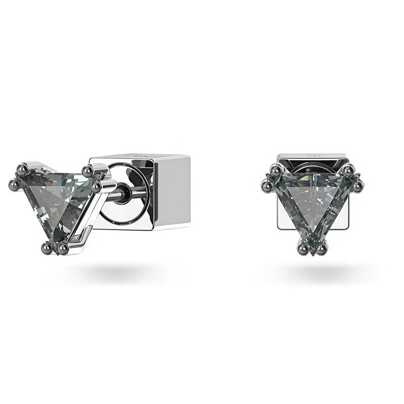 Austrian Crystal Thick Gold Plated Double-sided Rotating Earrings - S42-10 MegaBDM