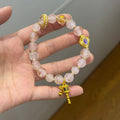 Pink White Gold Foil Luminous Colored Rings - Pink Colored Glaze MegaBDM