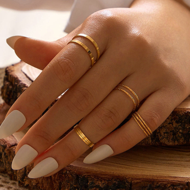 Alloy Suit Creative Simple Retro Pcs Rings MegaBDM
