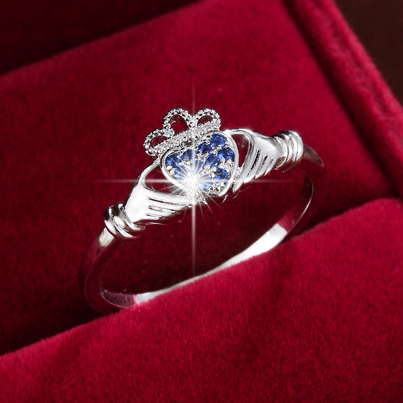Women's Love Proposal Pure Copper Exquisite Light Luxury Wedding Ring MegaBDM