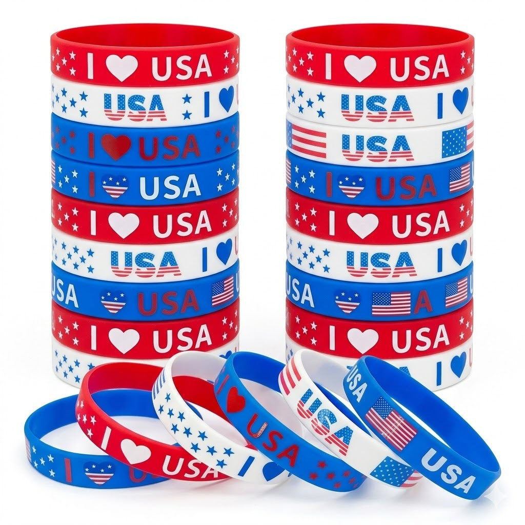 Flag Inspirational Faith Silicone Horse Party Graduation Rings MegaBDM