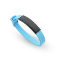 Soft Silicone Wristband Fashion Simple Couple Can Carve Writing Stainless Bracelet - Light Blue MegaBDM