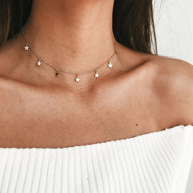 Women's Ornament Simple Trendy Street Shot Copper Peach Necklaces - 5250101 / Alloy MegaBDM