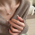 Women's Sier Light Luxury High-grade Design Clavicle Necklaces - XL0413 MegaBDM