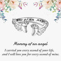 Angel Female Sweet Warm Elegant Footprints Rings - Ring Card / Adjustable Opening MegaBDM