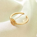 Sun Moon Stacked Female Lovers Opening Couple Hot Fashion Rings - B MegaBDM