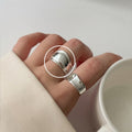Women's Korean Style Simple Irregular Sterling Sier Rings - 8231 MegaBDM