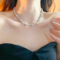 Women's Bow Tie Pearl Elegant High-grade Clavicle Chain Necklaces - 64# Necklace-Silver MegaBDM