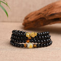 Women's & Men's Obsidian Twee Zodiac Luminous Sand Golden Bracelets MegaBDM