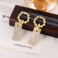 Elegant Zircon Butterfly Tassel Gentle Stylish Personality Stud Earrings - 48# Gold Geometric Twist Stud Earrings MegaBDM