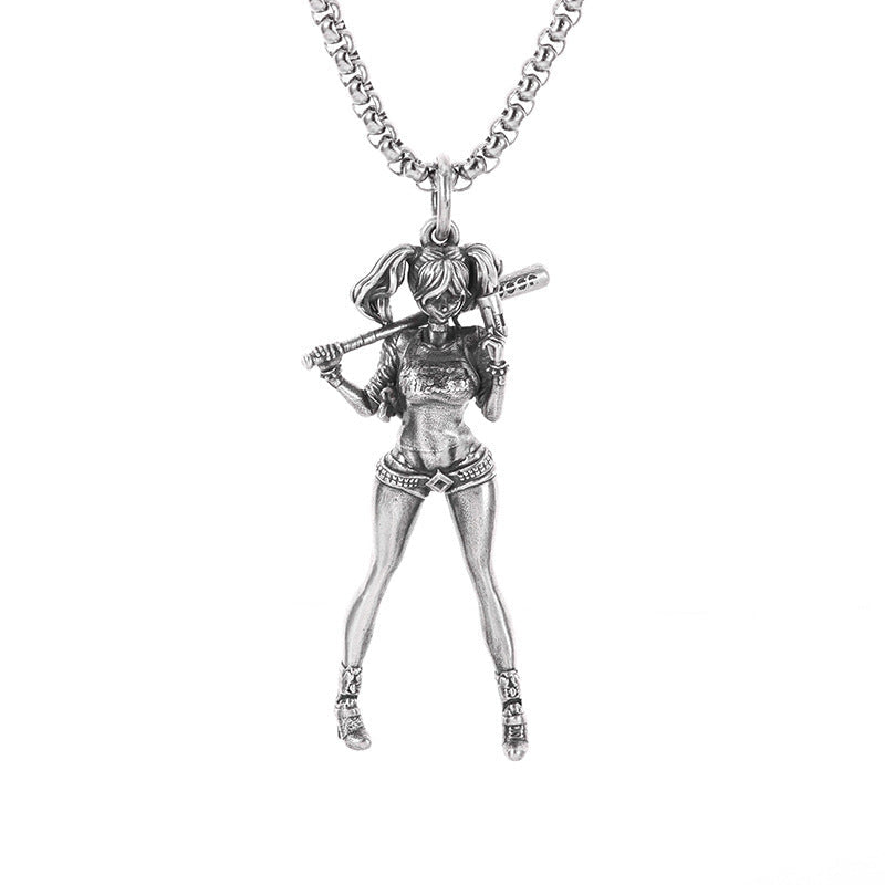Women's & Men's Niche Angel Vintage Fashion Beauty Sweaters Necklaces - AL4569-Silver MegaBDM