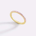 Women's Colorful Full Diamond Twin Birthstones Zircon Niche Rings - October Tj108 / No. 5 MegaBDM
