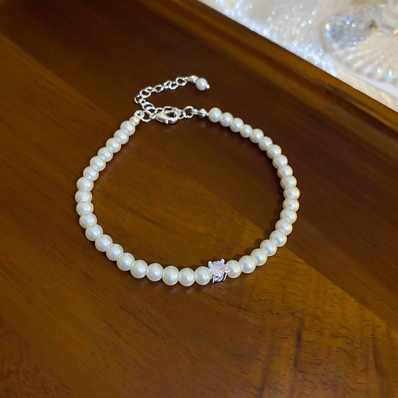 French Retro Smiley Face Bamboo Artificial Jade Personality Trendy Light Bracelets - 32# Bracelet-White MegaBDM