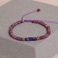 Abacus Beads Emperor Turquoise Woven Couple Bracelet - Purple Tube Beads MegaBDM