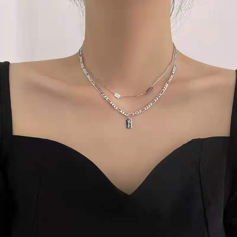 Women's & Men's Fashion Simple Titanium Steel Sweater Chain Personalized Hip Hop Necklace - B8 MegaBDM
