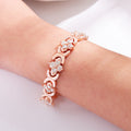 Women's & Men's Fashion Temperament Clover Single Row Magnet Simple Bracelets - Four-Leaf Rose Gold MegaBDM