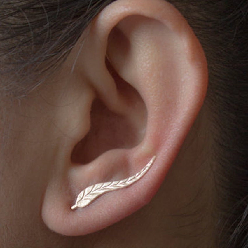 Artistic Fresh Handmade Tender Leaf Eardrops Earrings MegaBDM