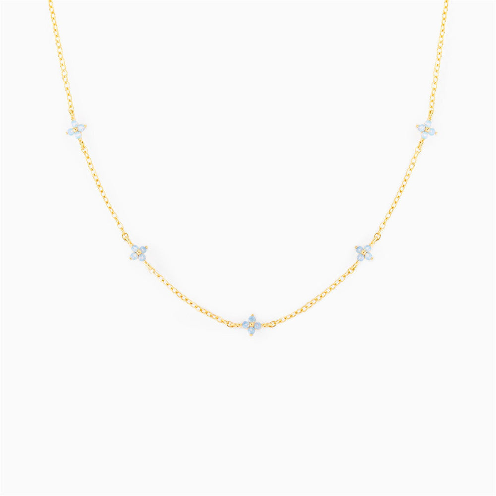 Flower Summer Female Crane Simple Exquisite Classic Necklaces - Xl00014 Gold MegaBDM