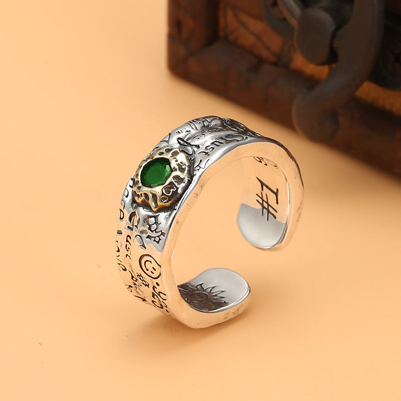 Hop Trendy East Gate Simple Fashion Retro With Rings - Eye Lvzuan / Adjustable Opening MegaBDM