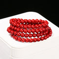 Women's & Men's Raw Ore Purple Gold Sand Vintage Bracelet - Purple Sand 108 Pieces Bead Chain / About 6mm MegaBDM