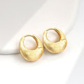 Brushed High-grade Female Geometric Frosty Style Earrings - Yellow Gold MegaBDM