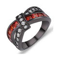 Electroplating Amethyst Popular Creative Ladies Hand Ring - Red Diamond / No. 5 MegaBDM