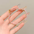 Small Gift Tassel Adjustable Red Rope Dragon Boat Festival Bracelet - 77# Pink Flowing Bead Flower MegaBDM